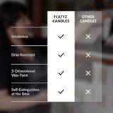 Hand-Painted 6" Flat Candle – Van Gogh’S Starry Night