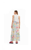 Long Dress with 2 piece effect sleeveless women