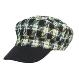 Tweed Plaid Bouclé Cadet Cap