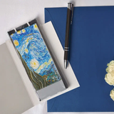 Hand-Painted 6" Flat Candle – Van Gogh’S Starry Night