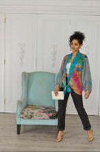 Load image into Gallery viewer, Tie Kimono - Upcycled Sari