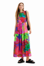 Load image into Gallery viewer, Long flower cut-out dress Women