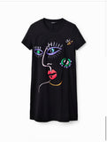 Desigual Arty Face T-Shirt Dress