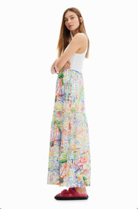 Long Dress with 2 piece effect sleeveless women