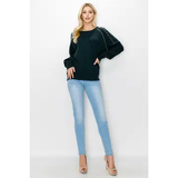 Knitted Sweater with Pearls