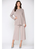 Ribbed Knit with Accordian Pleating Back