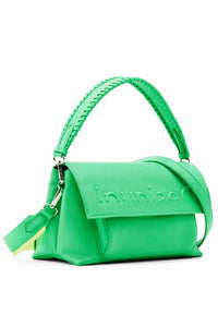 Green Midsize half logo crossbody bag women