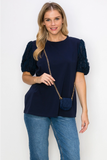 Knit Top with Detachable Crossbody Bag