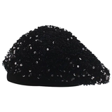 Bedazzling Spangled Sequins Velvety Beret