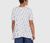 Short Sleeve Black and White Top