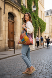 Colorful Silk Triangle Bag