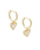 ARI HEART HUGGIE EARRINGS