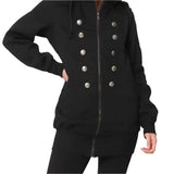 Coat with Zip and Buttons
