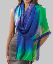 Load image into Gallery viewer, Watercolor Print Cotton Scarf