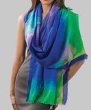 Watercolor Print Cotton Scarf