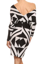 Load image into Gallery viewer, Geometric Print Convertible Dress