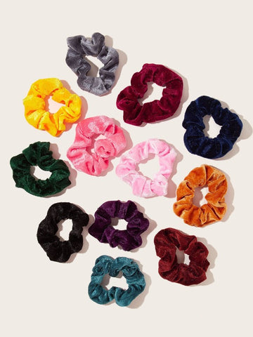 Scrunchies Solid Velvet 2pk