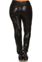 Load image into Gallery viewer, Plus Size Sequined Leggings