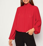 Long Sleeve Women Back-Tie Top
