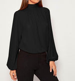 Long Sleeve Women Back-Tie Top