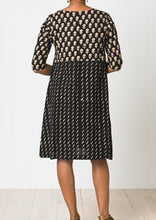 Load image into Gallery viewer, Sustainable Cotton Woven Black Dress A-Line Dress