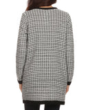 Peppered Long Sleeve Pocket Fringe Blazer