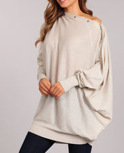 Load image into Gallery viewer, Long sleeve tunic with snap button neckline- Women
