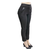 Button Pocket Leggings  Black, Plus