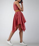 Red Printed Cotton Dress