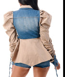 Denim contrast jacket
