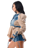 Denim contrast jacket