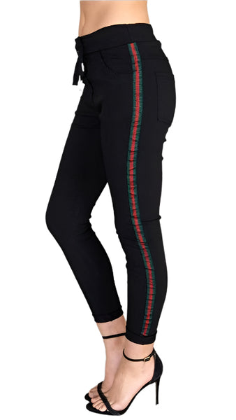 Jogger Green Red Ribbon Stripe Pants