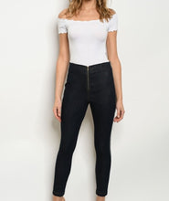 Load image into Gallery viewer, High waisted zipper closure skinny pants junior
