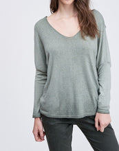 Load image into Gallery viewer, Double V-Lace Cashmere Feel Top Women