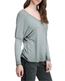 Double V-Lace Cashmere Feel Top Women