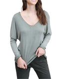 Double V-Lace Cashmere Feel Top Women