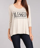 Solid Long Sleeve Blessed Women Top