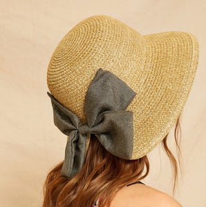 Bow Decor Cloche Summer Hat Women