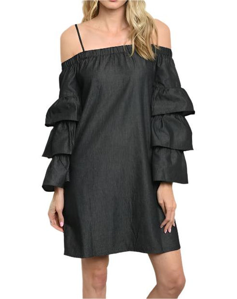 Black Dress Women Off Shoulder dress