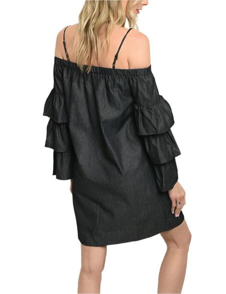 Black Dress Women Off Shoulder dress