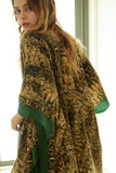 Kimono withsnake print and contrast lined border Shawl - Women