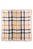 Plaid Pattern Silk Feel Square Satin Scarves