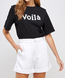 Voila Sequin Tee Fashion Top Cotton T-shirt