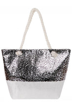 Load image into Gallery viewer, Glitter Leopard Tote Bag Beach Bag- Women