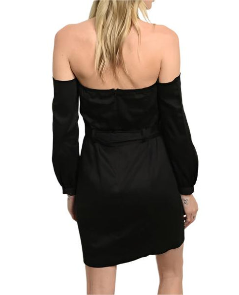 BLACK DRESS Long Sleeve off