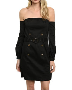 BLACK DRESS Long Sleeve off