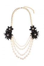 Load image into Gallery viewer, Floral Black Accent Necklace