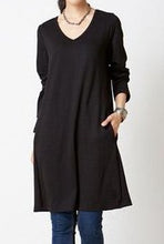 Load image into Gallery viewer, Black Tunic Long Sleeve