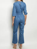 Blue Denim Jumpsuit WOmen Fashion