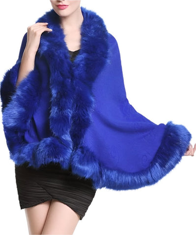 Faux Fur Shawl Wrap Cape Stole Shrug